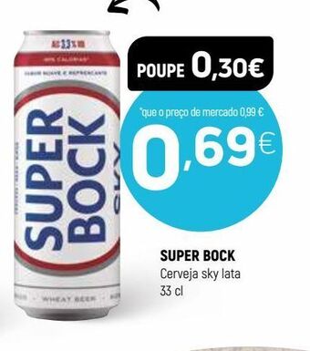 Coviran Lata de cerveja super bock promoção