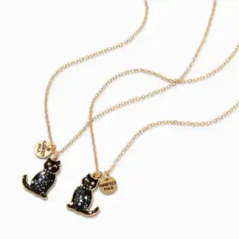 Best friends black cat purrfect pals necklaces - 2 pack