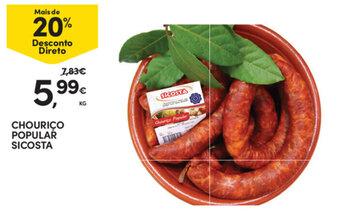 Continente Chouriço Popular Sicosta promoção