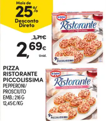 Continente Pizza Ristorante Piccolissima 216g promoção