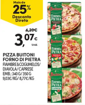 Continente Pizza Buitoni Forno di Pietra 340g/350g promoção