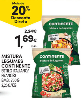 Continente Mistura Legumes Continente 750g promoção