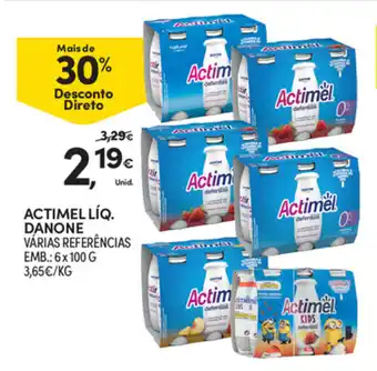 Continente Actimel Líq. Danone 6x100g promoção