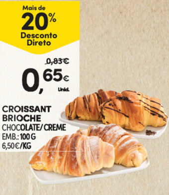 Continente Croissant Brioche 100g promoção