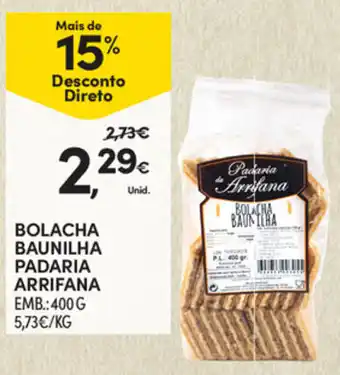 Continente Bolacha Baunilha Padaria Arrifana 400g promoção