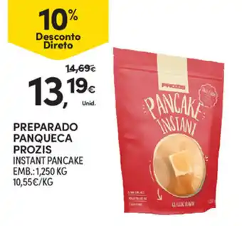 Continente Preparado Panqueca Prozis 1,250kg promoção