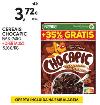 Continente Cereais Chocapic 740g promoção
