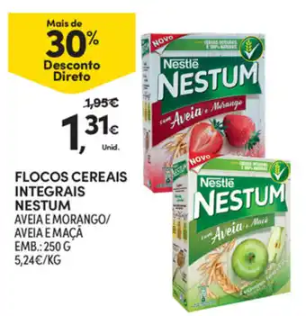 Continente Flocos Cereais Integrais Nestum 250g promoção