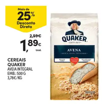 Continente Cereais Quaker 500g promoção