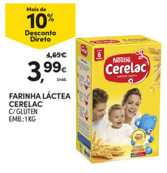 Continente Farinha Láctea Cerelac 1kg promoção