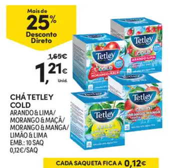 Continente Chá Tetley Cold 10 Saq promoção