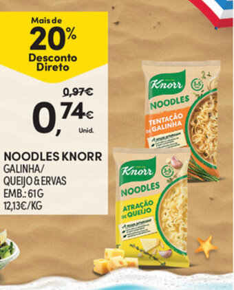 Continente Noodles Knorr 61g promoção