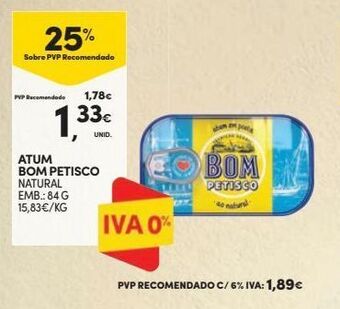 Continente Bom dia Atum em lata bom petisco promoção