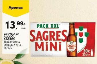 Cerveja sagres mini