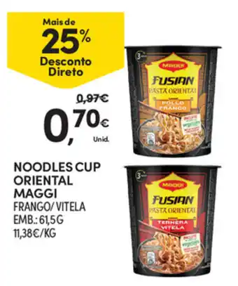 Continente Noodles Cup Oriental Maggi 61,5g promoção