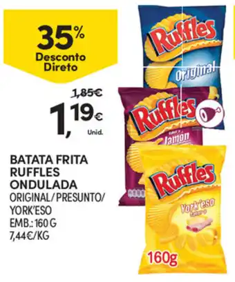 Continente Batata Frita Ruffles Ondulada 160g promoção
