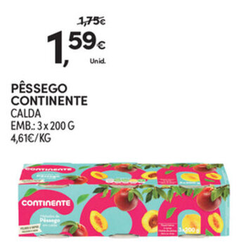 Continente Péssego Continente 3x200g promoção
