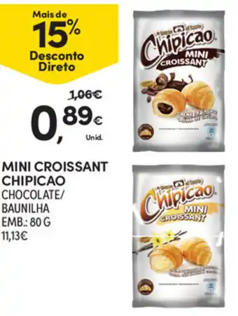 Continente MIni Croissant Chipicao 80g promoção