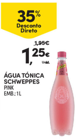 Continente Água Tónica Schweppes 1L promoção