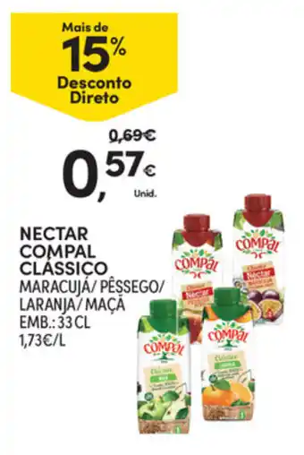 Continente Nectar Compal Classico 33cl promoção