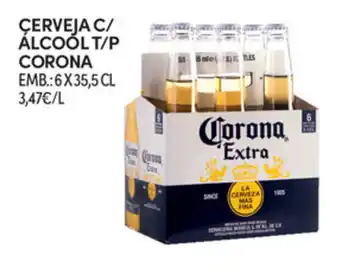 Continente Cerveja C/Álcool T/P Corona 6x35,5cl promoção