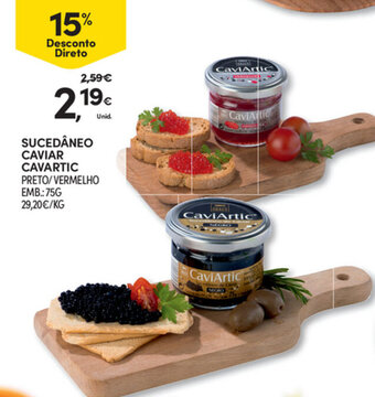 Continente Sucedâneo Caviar Cavartic 75g promoção