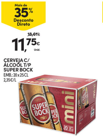Continente Cerveja C/Álcool T/P Super Bock 20x25cl promoção