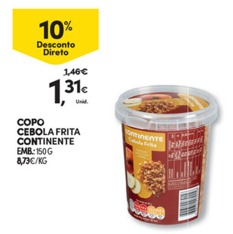 Continente Copo Cebola Frita Continente 150g promoção