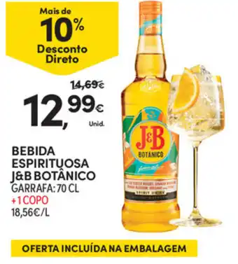 Continente Bebida Espirituosa J&B Botânico 70cl promoção
