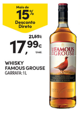 Continente Whisky Famous Grouse 1L promoção