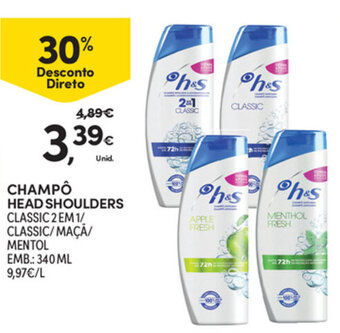 Champô Head Shoulders 340ml