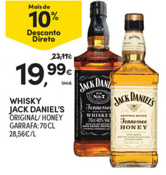 Continente Whisky Jack Daniel's 70cl promoção