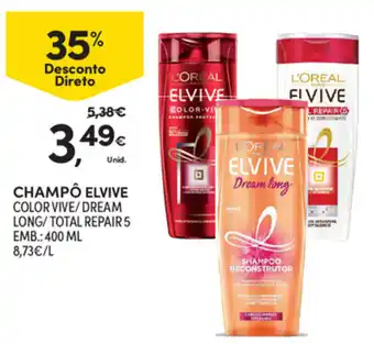 Continente Champô Elvive 400ml promoção