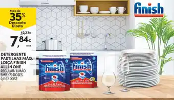 Continente Detergente Pastilhas Mág. Loiça Finish All In One 70 Doses promoção