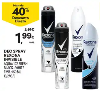 Continente Deo Spray Rexona Invisible 150ml promoção