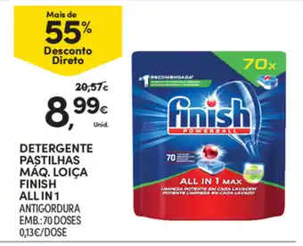 Continente Detergente Pastilha Máq. Loiça FInish All In 1 70 Doses promoção