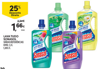 Continente Lava Tudo Sonasol 1,3L promoção