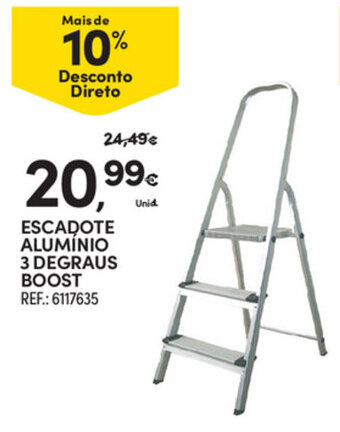 Continente Escadote Aluminio 3 Degraus Boost promoção