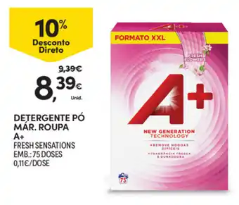 Continente Detergente Pó Máq. Roupa A+ 75 Doses promoção