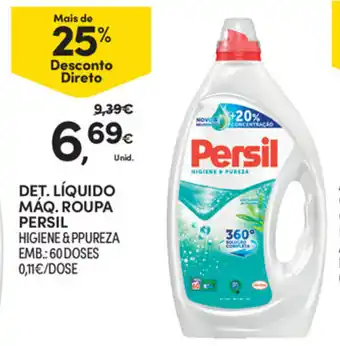 Continente Det. Líquido Máq. Roupa Persil 60 Doses promoção