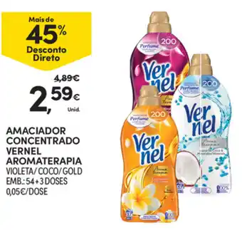 Continente Amaciador Concentrado Vernel Aromaterapia 54 + Doses promoção