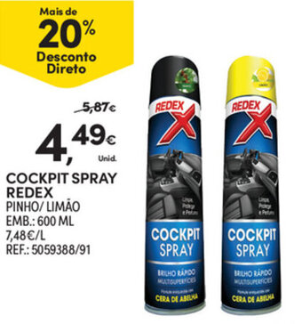 Continente Cockpit Spray Redex 600ml promoção