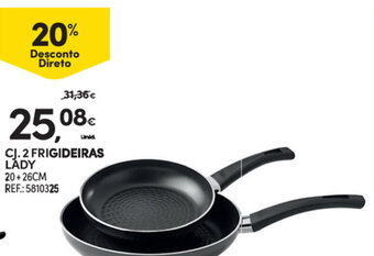 Continente Cj. 2 Frigideiras Lady 20 + 26cm promoção