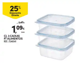 Continente Cj. 3 Caixas P/Alimentos promoção
