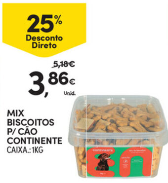 Continente Mix Biscoitos P/Cão Continente 1kg promoção