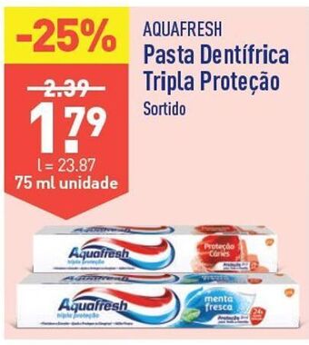 Pasta de dentes aquafresh