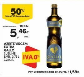 Continente Bom dia Azeite virgem gallo promoção