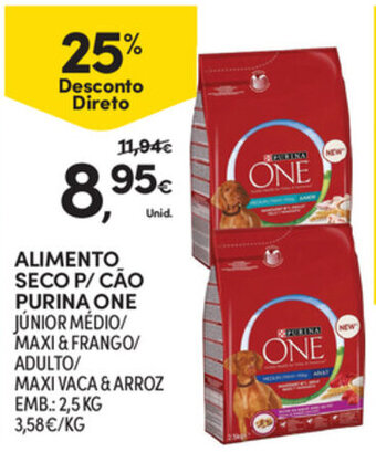 Continente Alimento Seco P/Cáo Purina One 2,5kg promoção