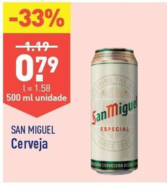 Lata de cerveja san miguel