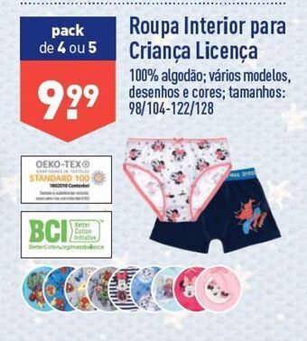 ALDI Roupa interior promoção